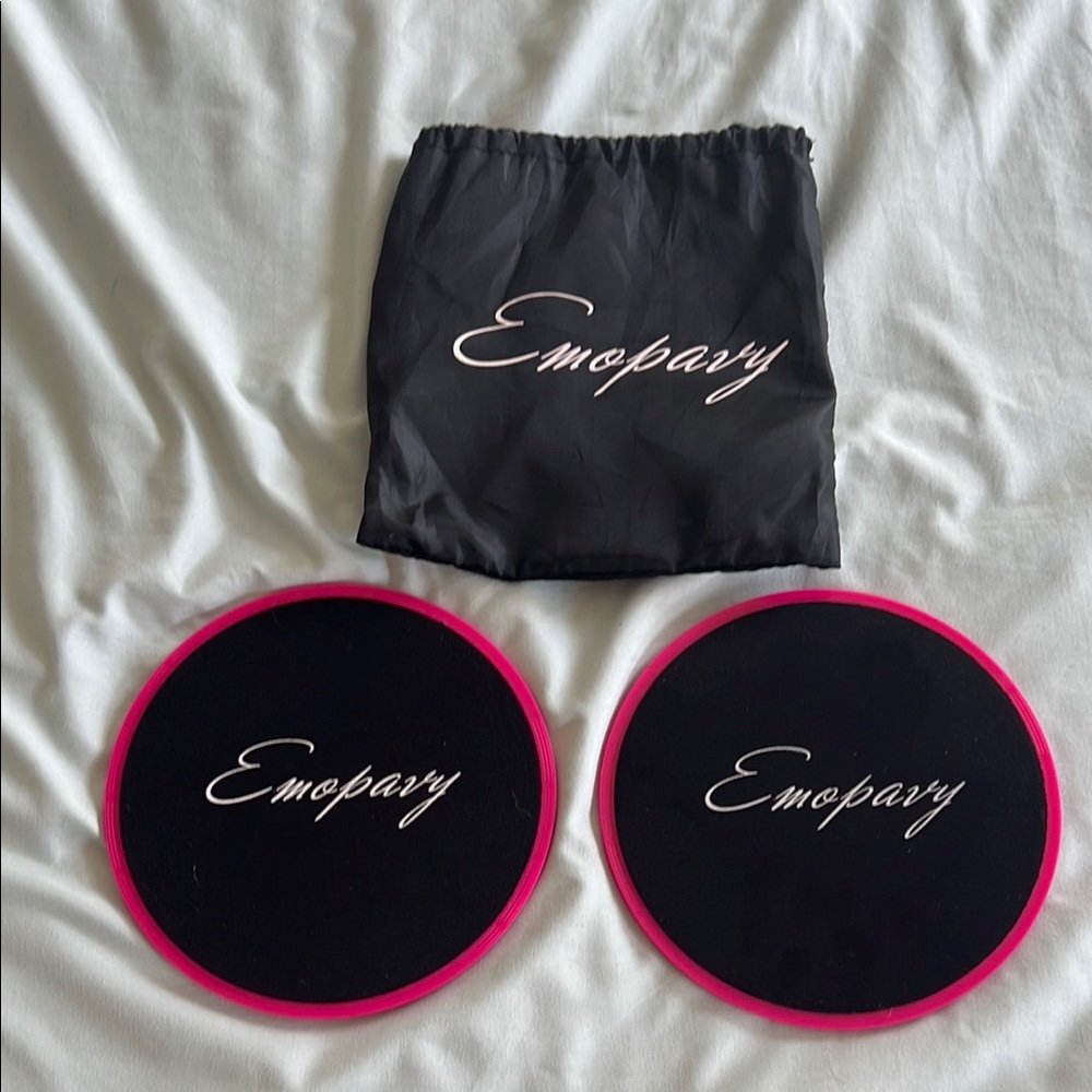Emopavy Black and Pink Exercise Sliders
